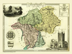 Mapa De Westmorland 1836 Por Thomas Moule 1000 Piezas Rompecabezas - Imagen 1 de 1