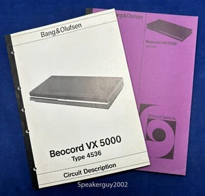 Original Bang & Olufsen Beocord VX-5000 Service Manual & Circuit Description - Picture 1 of 1