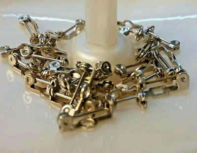 Jewelry Findings: NOS 30Pcs  13mm Brooch Pin Backs  08-01-2020 - Image 1 of 4