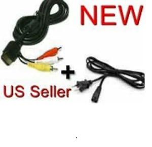 Netzkabel und AV Audio Video Kabel für Sega Dreamcast Brandneu 8205 - Bild 1 von 3