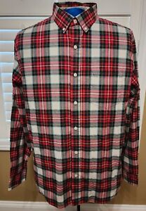 Old Navy Everyday Shirt Built in Flex Long Sleeve Button Down - XL - Red Plaid 