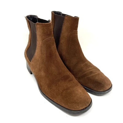 Aquatalia Mujer Marrón Tamera Gamuza Chelsea Botines Zapato Talla US 7 Foto 1 de 4