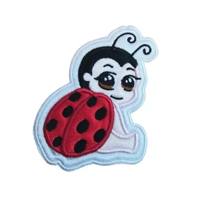 1 x Ladybird Bug Baby Theme Motif Patch Sewing Trimming - Picture 1 of 3
