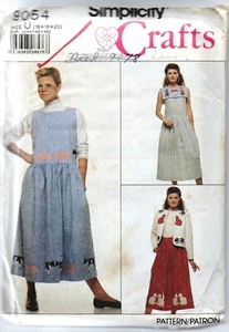VTG 1989 SIMPLICITY uncut SEWING PATTERN, JUMPER, DRESS, JACKET TO DECORATE sz L - Picture 1 of 3