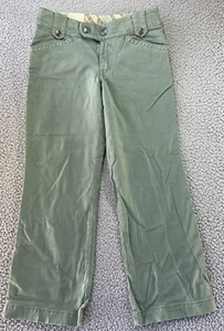 NWT Cherokee Green Straight Leg Stretch Chino Pants Adjustable Waist Size 7 - Picture 1 of 11