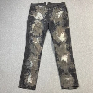 Diesel Jeans Women’s Size 32 Grey Black Paint Splatter Camo Pants Cotton - Foto 1 di 15