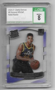 2020-21 Clearly Donruss acetato novato clasificación retro - Donovan Mitchell CSG 8 SP - Imagen 1 de 1