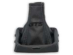 PARA OPEL VECTRA C SIGNUM FUNDA PALANCA DE CAMBIOS GTS NEGRO COSTURAS GRIS - Imagen 1 de 4