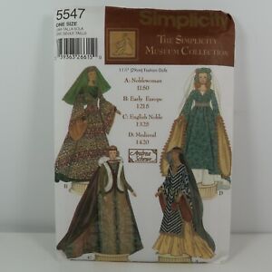 Simplicity Museum Collection One Size 5547 English Noblewoman Uncut Pattern