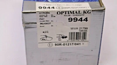 1 x Optimal KG Bremsbelagsatz 9944 Vorderachse Neu - Bild 1 von 2