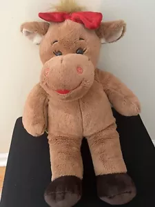 Build A Bear Plush Christmas HOLLY MOOSE Girl 16" with Red Bow Soft - Very GU - Picture 1 of 3