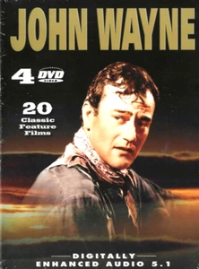 John Wayne, NEW! 4 DVDS 20 Movies 21 Hours, American Westerns, Duke, Classic - Picture 1 of 3
