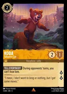 Koda - Talkative Cub (001) Shimmering Skies Disney Lorcana - Picture 1 of 1
