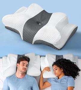 Sleep Doctor zugelassenes Hals-Nackenkissen zum Schlafen, ergonomische Konturseite - Bild 1 von 7