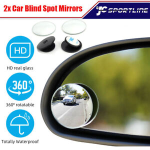 Universal 2PCS Wide Angle Convex Rear Side View Blind Spot Mirror 360° for Car