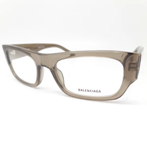 Balenciaga BB0370o 004 Transparent Brown 54mm Eyeglass Frame New Authentic - Picture 1 of 4