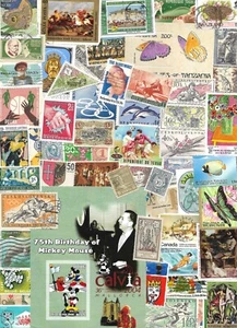 100 Multi-color Worldwide Postage Stamps Scrapbook Arts Crafts Collage Decoupage - Picture 1 of 1