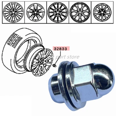 Tuerca de rueda de aleación para arandela de vástago apta para Mitsubishi Outlander Lancer Triton Pajero Foto 1 de 4