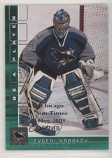 2001-02 ITG Be A Player Memorabilia /10 Evgeni Nabokov #4