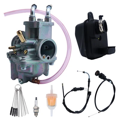 Fit For Yamaha PEEWEE PW50 PY50 Carburetor Air Filter Box Throttle Choke Cable - Image 1 of 4