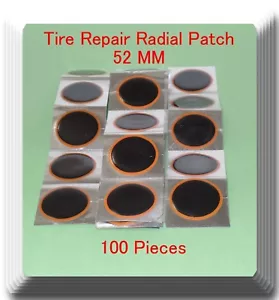 100 Pieces TP-052 Round Radial Repair Tire Patch Medium Size 52 MM High Qualit - Picture 1 of 1