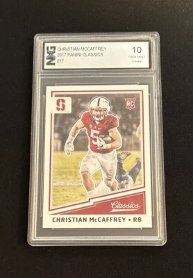 Christian McCaffrey 2017 Classics #217 Rookie RC Graded  NXG 10 Gem Mint - Image 1 of 2