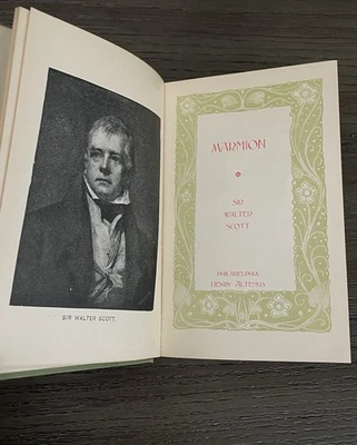 Marmion, Sir Walter Scott, Henry Altemus 1897 Hardcover Antique - Image 1 of 4