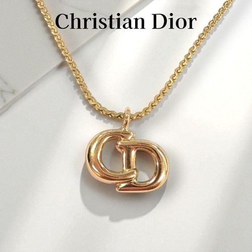 Collana Christian Dior catena metallo placcato oro originale CD logo...