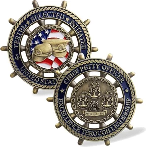 USA Sailor's Creed Military Coin Veteran Core Value Challenge Coin - Bild 1 von 4