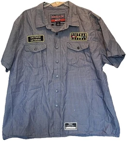 U S Services Brigade Men’s Size XL Vietnam Veteran Work Shirt Marksman - Picture 1 of 9
