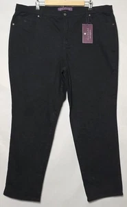 Women's NWT Gloria Vanderbilt "Amanda" Slimming 5 Pocket Jeans Black Size 22W - Picture 1 of 6