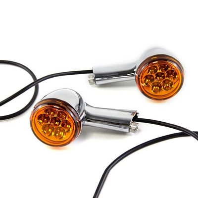 Rear Turn Signals LED Amber Light Fit For Harley Sportster XL 883 1200 1992-2022 - Image 1 of 4