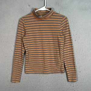 Top Urban Outfitters para mujer a rayas medianas cuello alto algodón y spandex - Imagen 1 de 7