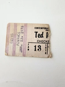 Vintage 1978 Ted Nugent Concert Ticket Stub St Louis MO Checkerdome Jan 13 - Picture 1 of 2