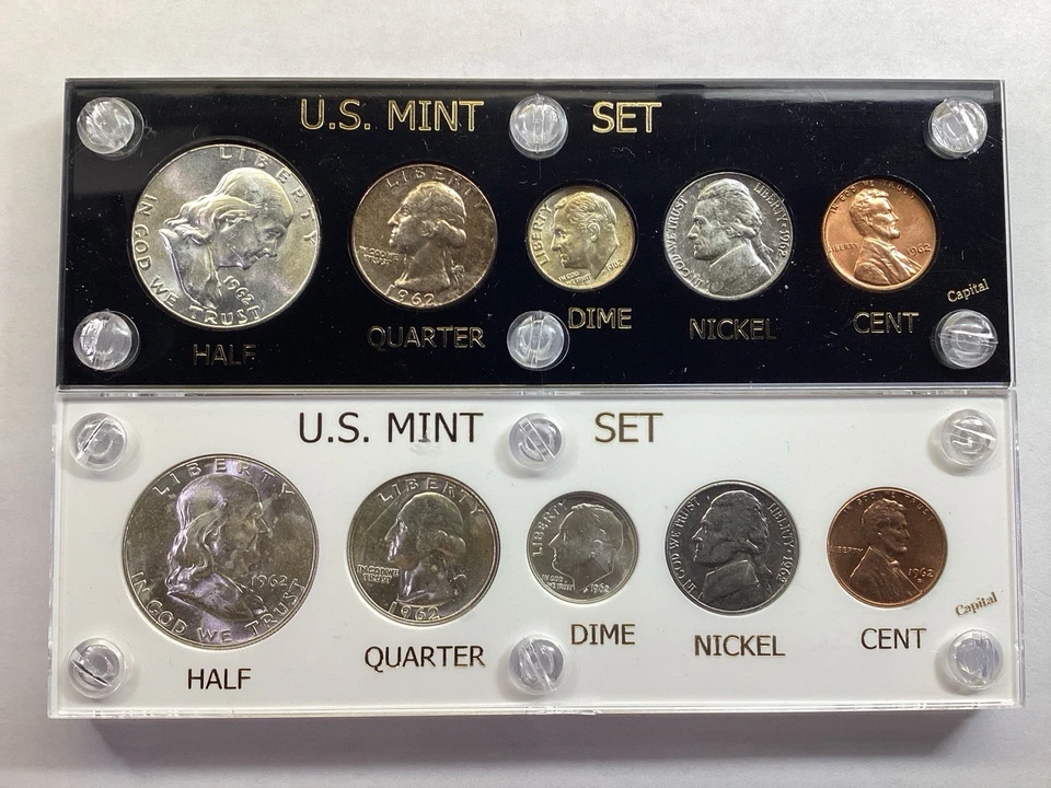 1962 P & D US Mint Uncirculated Mint Set in Capital Holders 10 Coins 091125 60er - Image 1 of 4
