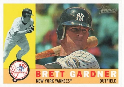 Brett Gardner 2009 Topps Heritage alto número #530 Foto 1 de 2