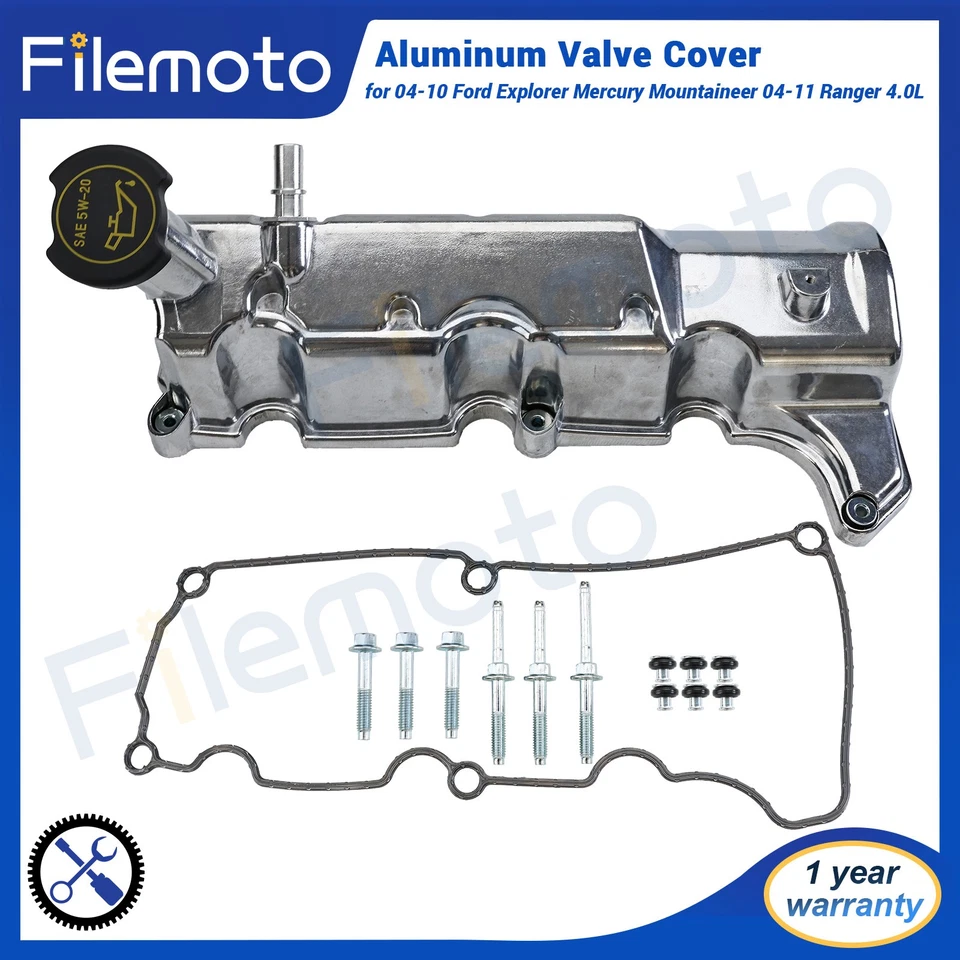 Cubierta de válvula de aluminio para 04-10 Ford Explorer Mercury Mountaineer 04-11 Ranger Foto 1 de 4