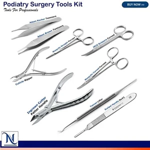 Kit rimozione unghie chirurgia podologia cutter incarnito nipper professionale CE - Foto 1 di 4