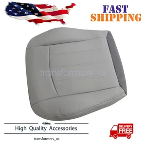 Fits 2005-2010 CHRYSLER 300C Limited Driver Bottom Leather Seat Cover Gray - Picture 1 of 14