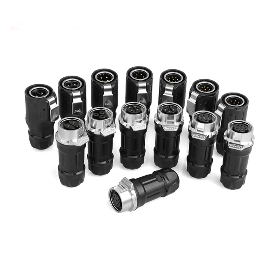 UL CE M16 23 4 5 7 8 9 Pin Adapter Waterproof Soldering Aviation Cable Connector - Image 1 of 4