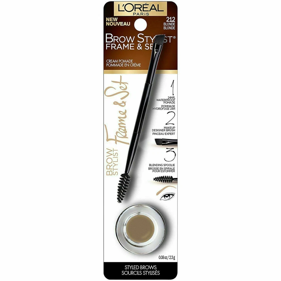 L'Oreal Paris Brow Stylist Frame & Set Cream Pomade 212 BLONDE New - Image 1 of 1