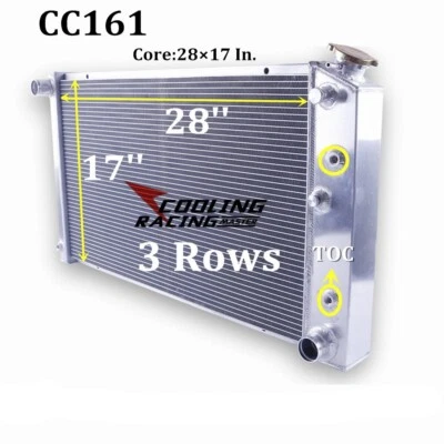 3-Row Aluminum Radiator for 1966-1977 Oldsmobile Cutlass / Toronado 1980-1985 Foto 1 de 4