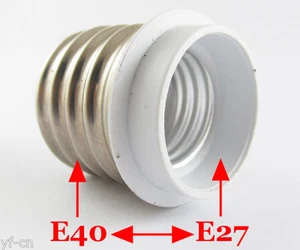 1pc E40 Male to E27 Female Socket Base LED Halogen CFL Light Bulb Lamp Adapter - Picture 1 of 5
