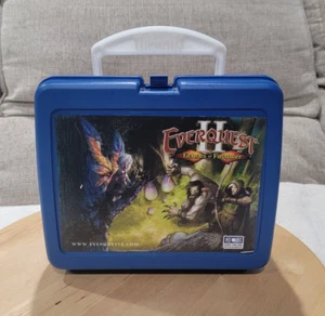 Vintage Thermoskanne Everquest II Echoes of Faydwer Spiel blau Brotdose SOE Sony USA - Bild 1 von 12