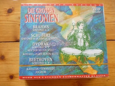 Die Grossen Sinfonien BRAHMS 2 SCHUBERT  8 DVORAK BEETHOVEN 9 Karajan Tennstedt - Bild 1 von 4