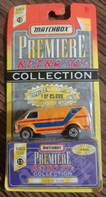MATCHBOX PREMIERE RETRO 70s COLLECTION WORLD CLASS SERIES 13 CHEVY VAN 1/64 - Image 1 of 3
