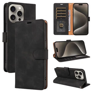 For Samsung S24 S23 S22 S21 S20 A52/A52S+Flip Wallet Phone Cover Leather Case - Picture 1 of 18