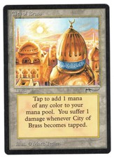 ► magic-style ◄ mtg-city of brass-Arabian nights-EX/EX +
