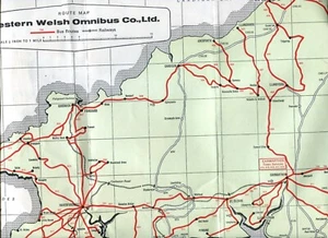 Vintage, Routes Map of the Western Welsh Omnibus Company. - Picture 1 of 1