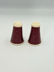 Palmer Plastics Advertising Brown Plastic Salt & Pepper Shaker Set Easton Pa. - Picture 1 of 10